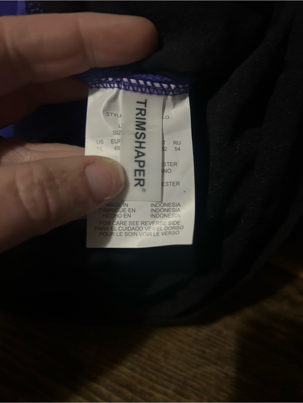 Trimshaper Size 18 Purple Ruffle Tankini Swim Top W/  Built In Bra New With Tags - Picture 8 of 9
